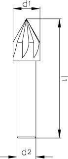 HSS-Kegelsenker DIN 334, 60°, A