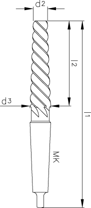 HSS Kegel-Schälreibahle DIN 1895 Form D